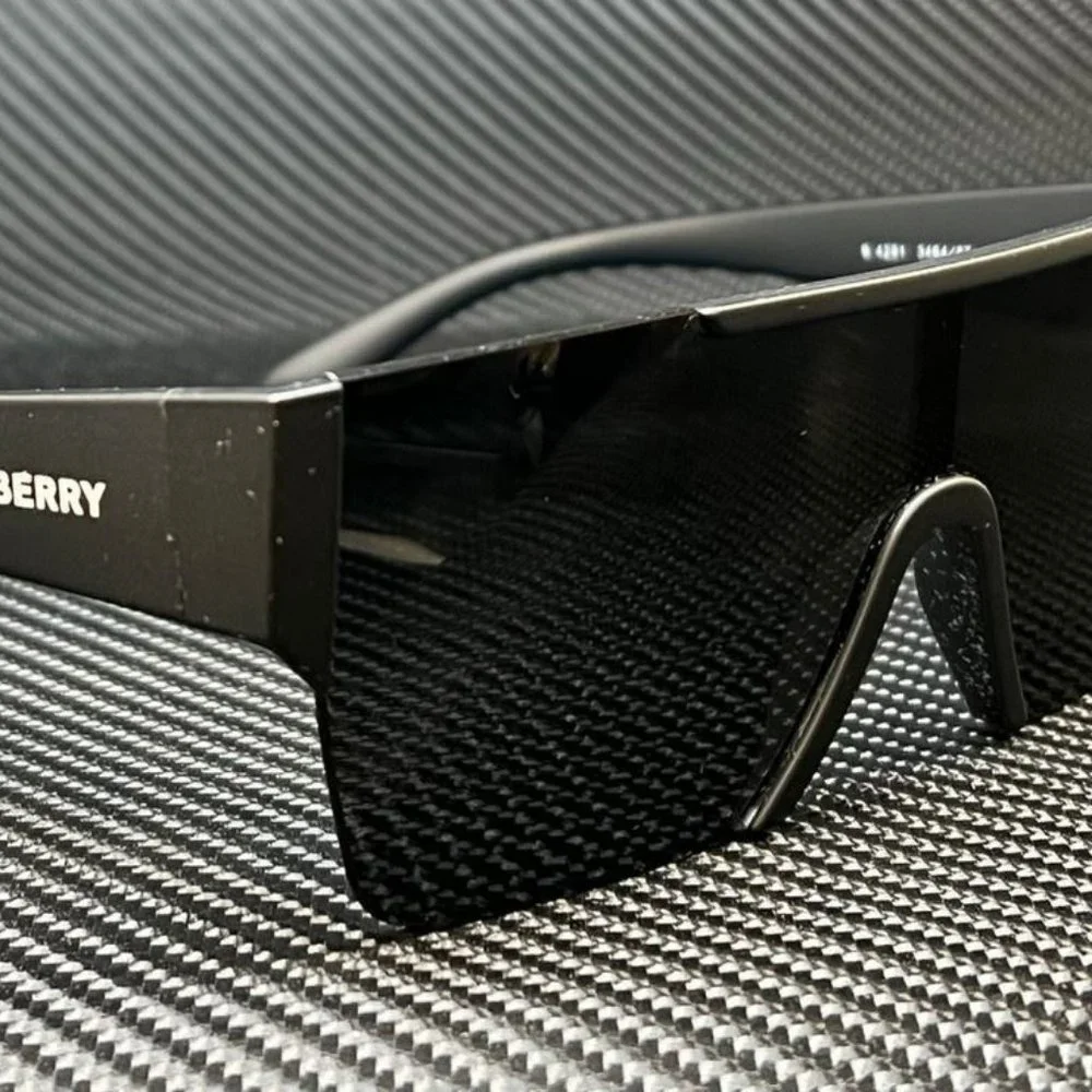 BURBERRY BE4291 346487 Matte Black Grey 38 mm Men's Sunglasses
